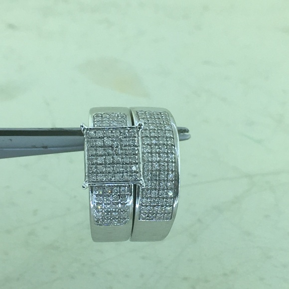 2.0 CT Diamond Engagement Bridal 10 White Gold Set - Picture 2 of 8